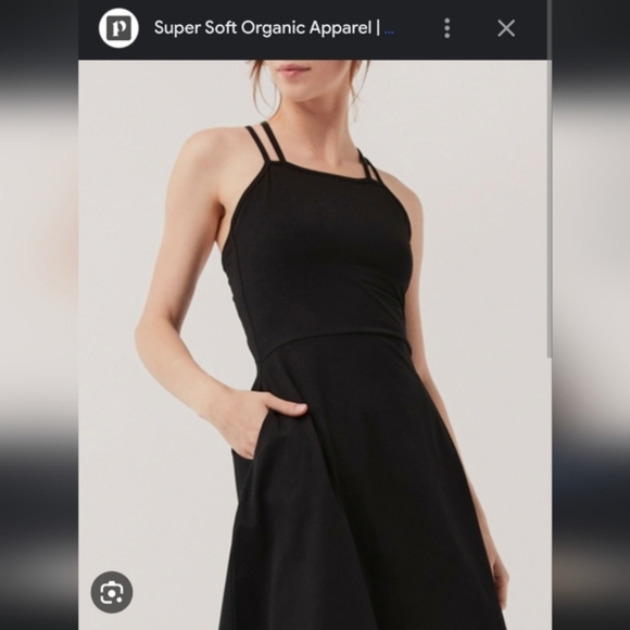 NWT Pact organic strappy back fit and flare dress size small - Picture 2 of 4